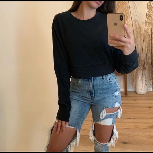 mrsalliexo Sweaters - 🔃  Reposh - Grand Cropped Sweater | Black 🖤
